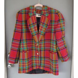 Vintage Norton McNaughton Blazer Rainbow Plaid‎ 10